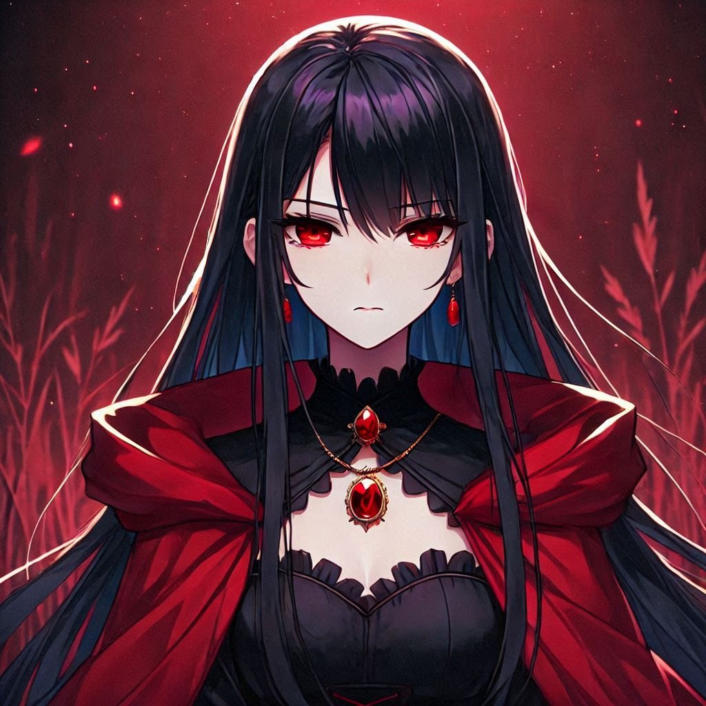 Aischa die Vampirkönigin – animierte weibliche KI-Figur